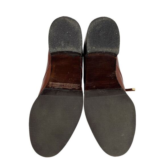 Vintage Botticelli Brown Leather Parlanti Ankle Boots Heel Booties Womens Size 5 - Picture 8 of 11